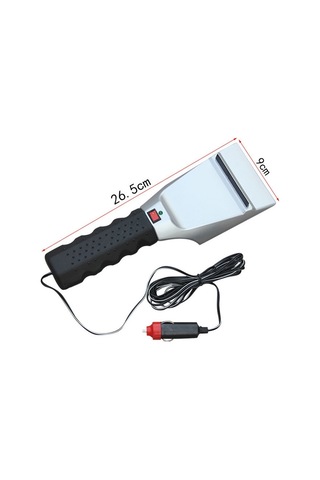 Sones 12V Çok Fonksiyonlu Isıtmalı Araba Kar Temizleme Aleti Gümüş Siyah