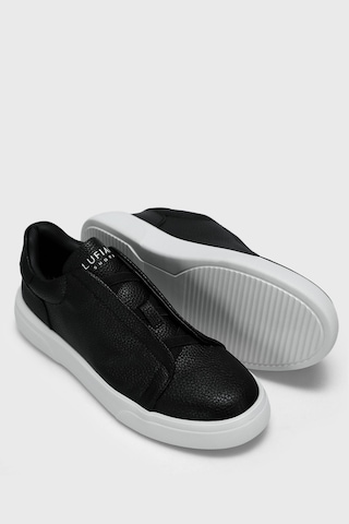 Lufian Dante Erkek Deri Sneaker Ayakkabı Siyah Siyah 112230256100100 Siyah