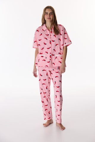 Penti Pembe Just Chill Gömlek Pantolon Pijama Takımı Pembe