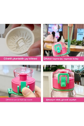 Tuomeng Tritan Su Bardağı, Öğrenciler İçin Güzel Görünümlü, Büyük Kapasiteli Plastik Bardak, Okula Özel, 700ml Mickey