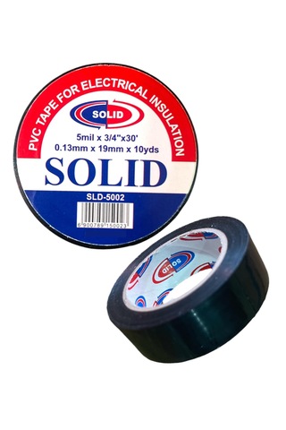 Elektrik İzole Bant Solid Pvc Siyah Renk Elektrikçi Kablo Bandı