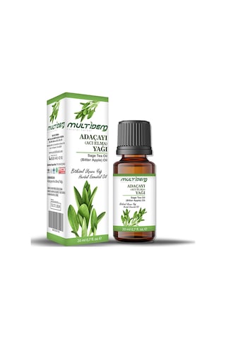 Multidem Adaçayı Yağı(Acı Elma)  Uçucu Bitkisel Yağı 2 x 20 ml