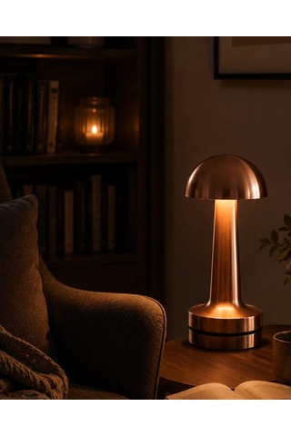 Dokunmatik Mantar Gece Lambası Bronz Led Masa Aydınlatması Çok Renkli