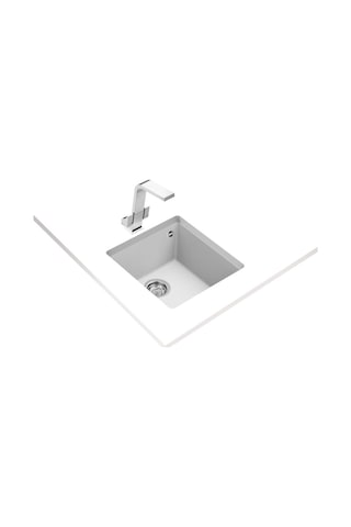 Teka Square 40.40 Tg Tezgah Altı Beyaz Granit Eviye