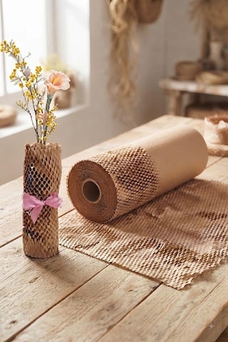 Premium Petek Dolgu Ambalaj Kağıdı 50 Cm X 50 Metre Esnek Paketleme Ve Koruyucu Ambalaj Kağıdı
