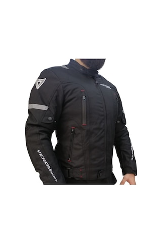 Venom Air Racing Motosiklet Montu 4 Mevsim Motorcu Touring Mont Siyah