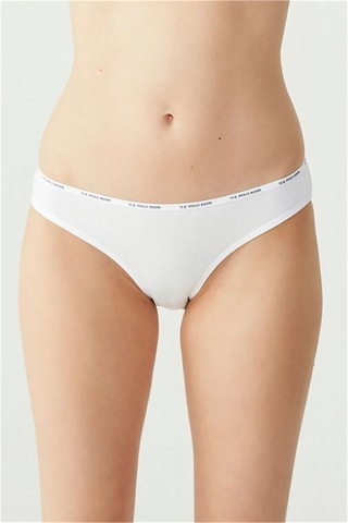 U.s. Polo Assn. Kadın 5'li Yüksek Bel Slip Kırmızı-somon-ten-beyaz-siyah 001