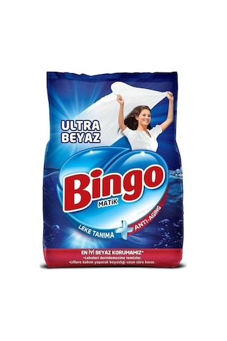 Bingo Matik Ultra Beyaz 4 Kg Ve Renkli Beyaz 4 Kg Toz Çamaşır Deterjanı 2 Li Set