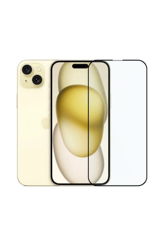 Safeus Tam Kaplayan Parmak İzi Bırakmayan Safir Ekran Koruyucu Cam Apple iPhone 15 Uyumlu İle