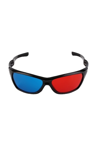 2 Adet Evrensel 3d Plastik Gözlük Siyah Çerçeve 3d Visoin Cam Boyutlu Anaglyph Film Oyunu Dvd Video