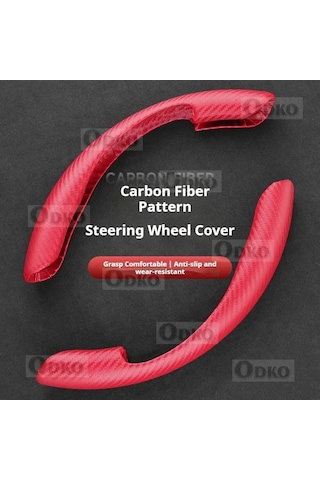 Karbon Fiber Süet Kaymaz Araba Direksiyon Kapağı Trumpchi Gs8 Ga4 Ga6 Için Red Kırmızı