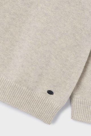 Erkek Çocuk Bisiklet Yaka Basic Triko Kazak - Bej Siyah