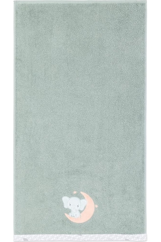 Gezenbebe Hero Nakışlı Bebek Çocuk El Ve Baş Havlusu 50x90 Yeşil