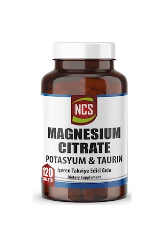 Ncs Magnezyum Sitrat Potasyum Taurin İçeren Takviye Edici Gıda 120 Tablet