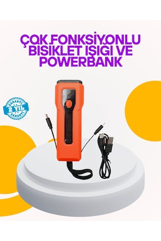 Northcity Su Geçirmez Bisiklet Işığı 5000 Mah Powerbankli Ön Far - 600 Lümen Güvenlik Ekipmanı
