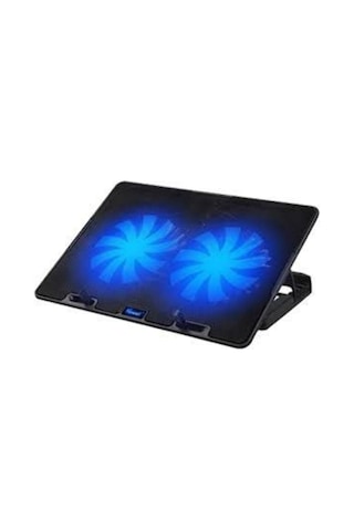 Notebook Soğutucu Fan Stand 2 Fanlı Mavi Ledlı Gamıng Soğutucu