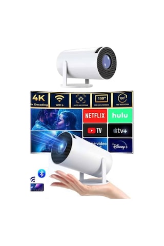 Taşınabilir Projeksiyon Ayaklı Projektör Android Uyumlu Hdmı Girişli