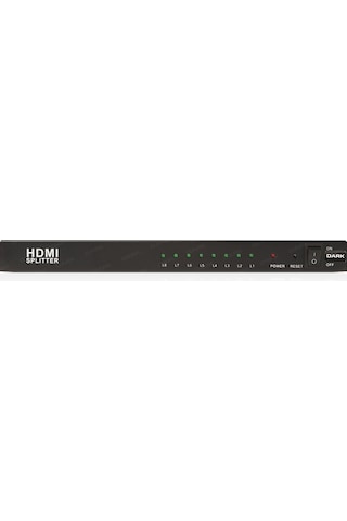 Dark Full Hd 1 Giriş 8 Çıkışlı Hdmı Splitter Sinyal Çoğaltıcı