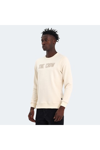 The Crow THE CROW Erkek Ekru Sweatshirt