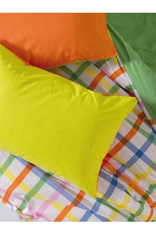 Cozy Home Popping Colors Çift Kişilik Lastikli Çarşaflı Nevresim Takımı Hype Yeşil
