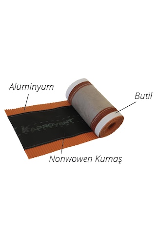 Kaprovent Plus Mahya Havalandırma Bandı Gül Kurusu 310mm X 5m