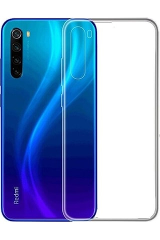 Xiaomi Redmi Note 8 Kılıf Şeffaf Silikon Kamera Korumalı 0,30 Mm