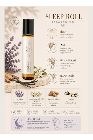 Sleep Roll - %100 Doğal Lavanta, Neroli, Sandal & Vanilya Yağı 10 Ml