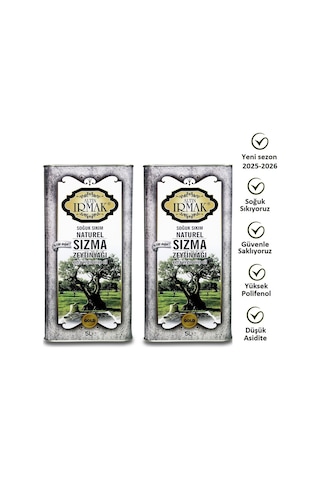 Altın Irmak Yeni Sezon Özel Harman Soğuk Sıkım Naturel Sızma Soğuk Sıkım Zeytinyağı 2 x 5 L