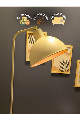 Dolce Krem Lambader Hareketli Başlık Modern Dekoratif Metal T... Krem