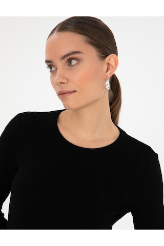 Pierre Cardin Kadın Siyah Kazak /triko 50316334-vr046 Siyah