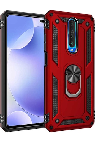 Xiaomi Redmi K30 Kılıf Zore Vega Kapak Kırmızı