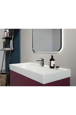 Turkuaz Seramik Cerastyle Sharp Etajer Uyumlu Banyo Lavabo 80 x 48 CM