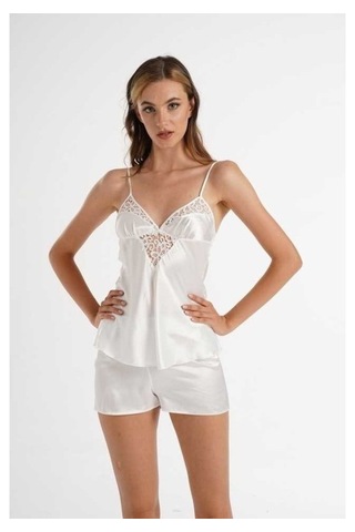 Pierre Cardin 6270 Ipek Saten 6 Lı Sabahlık Pijama Set Takım Ekru