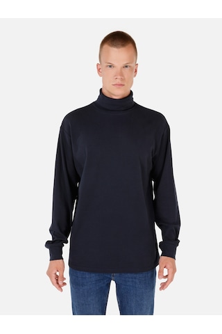 Colin's Colins Normal Kesim Balıkçı Yaka Lacivert Erkek Uzun Kol Tişört Cl1066054 Lacivert