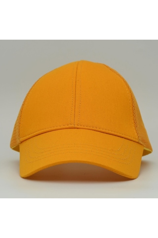Unisex Ayarlanabilir Sarı Fileli Spor Basic Şapka Sarı