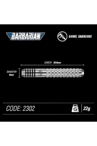 Winmau Barbarian 22 G Dart Oku Seti