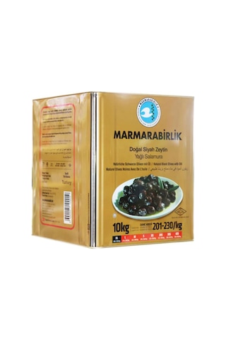 Marmarabirlik Mega 201-230 KB XL Siyah Zeytin Teneke 10 KG