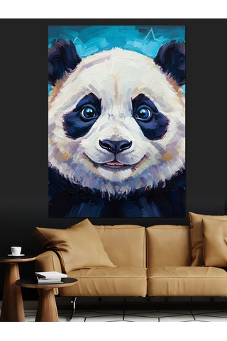 Karizma Tablo Çiçekli Su Altı Panda Dekoratif Kanvas - Mdf Ahşap Tablo