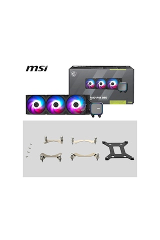 Msı 360mm Mag Corelıquıd A13 360 Argb Am5-1851p Sıvı Soğutmalı İşlemci Fanı