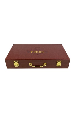 Deri Çantalı Poker Seti 300 Parça Chip Ve 2 İskambil Kağıdı Destesi