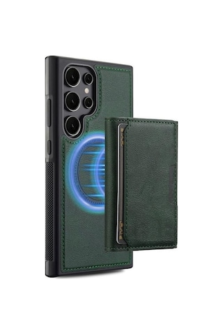 Teleplus Samsung Galaxy Uyumlu S24 Ultra Kılıf Pollux L2 Serisi Mıknatıslı Kartlıklı 2-1 Kapak