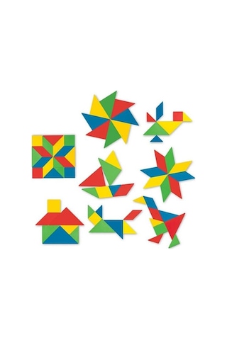 '+3 Yaş Tangram 28 Parça Kutulu (dede Oyuncak)