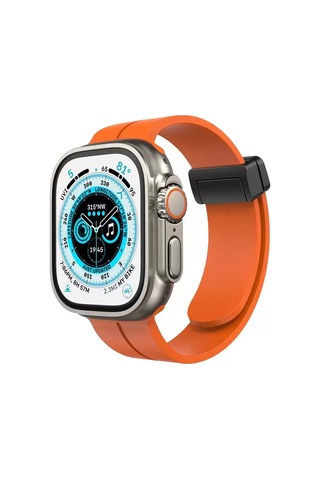 Newface Apple Watch Uyumlu 38mm Kr412 Elegance Stylısh Kordon - Turuncu