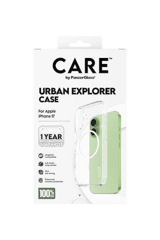 Care By Panzerglass Flagship Apple Uyumlu iPhone 17 Transparent Urban Explorer Beyaz Magsafe Kılıf
