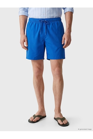 Lcw Swımwear Mavi Kısa Boy Basic Erkek Deniz Şortu
