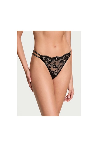 Victoria's Secret Twinkle Askılı Dantelli Brazilian Külot Siyah