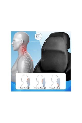 Pillowart Visco Araba Boyun Yastığı Ortopedik Oto Boyun Yastığı