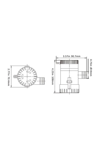 Sealux Marine Sintine Pompa 500gph 12v