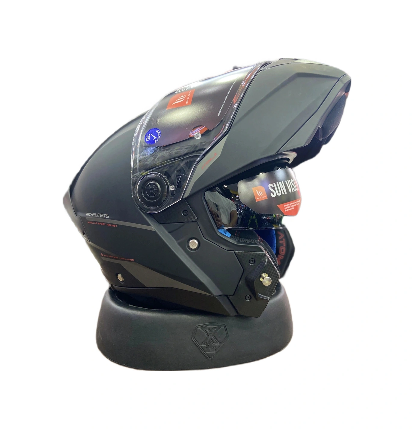 Mt Helmets Atom 2 SV Çene Açılır Kask Yeni Sezon Mat Siyah