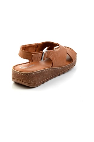 Bambi Taba Leather Kadın Sandalet K05087404103 Taba